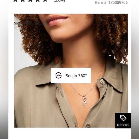 Dog Necklace Lab-Created Sapphire Sterling Silver purchased at Kay Jewelers - Picture 3 of 6